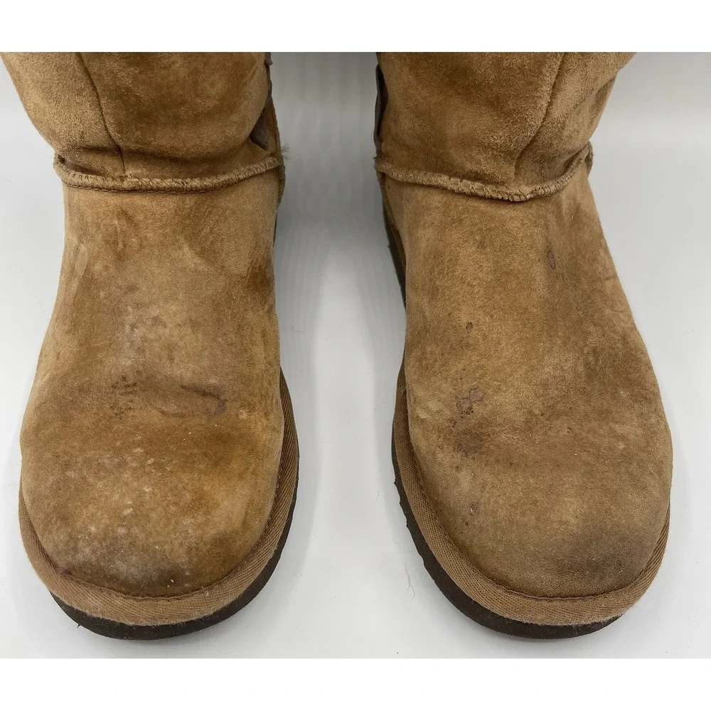 UGG Dana Tall Sheepskin and Fur Cuffed Boots Size 7 - Picture 7 of 12